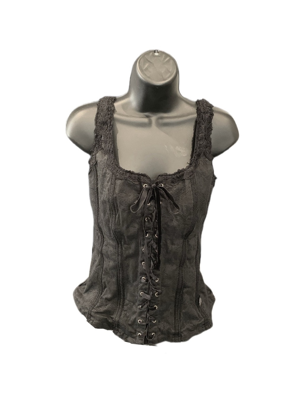 Vintage Tripp NYC Black Lace-Up Corset  Renaissance, Grunge, Vamp, Romantic